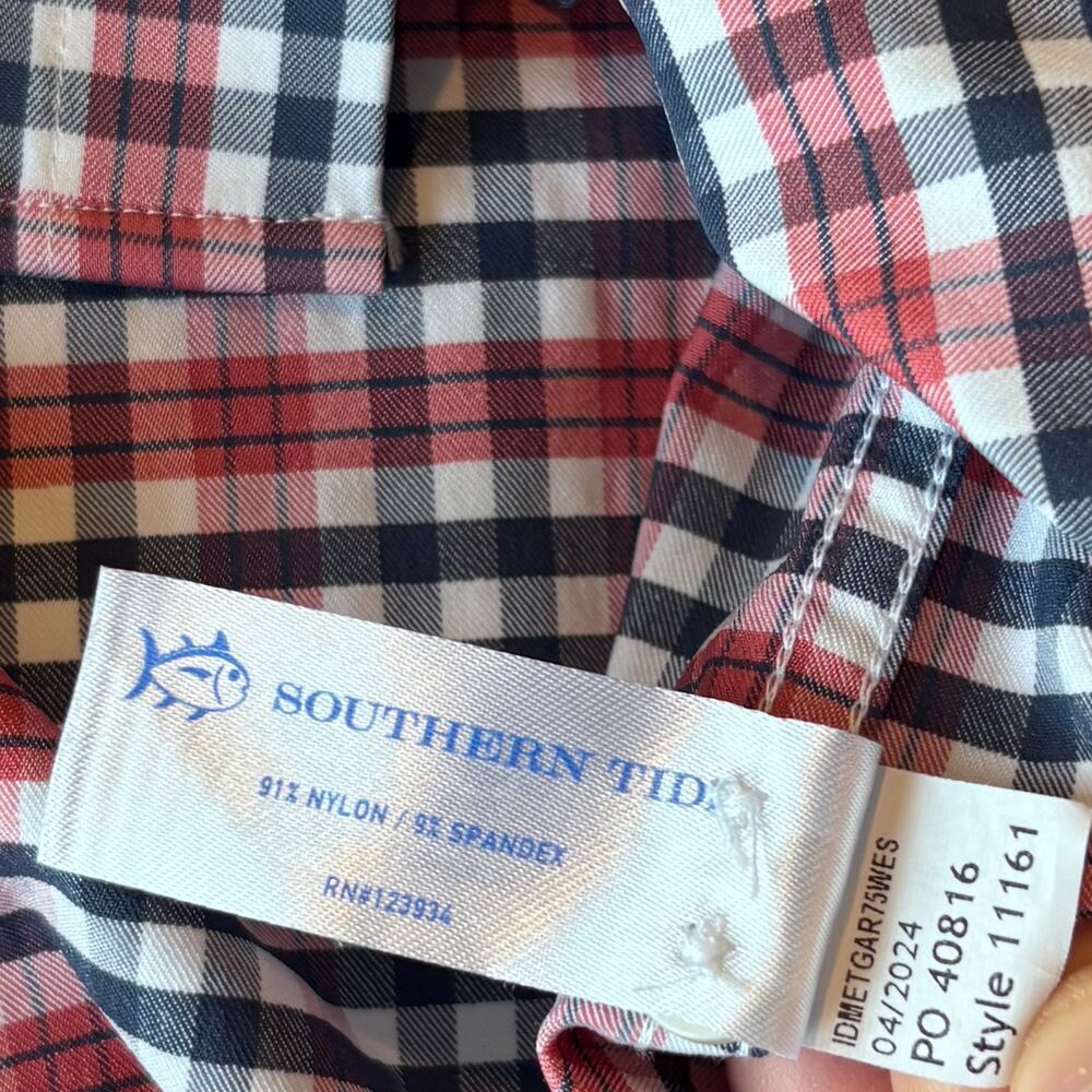 Southern Tide Brrr Intercoastal Shirt Performance Stretch Plaid Mens Size Large - Picture 6 of 10